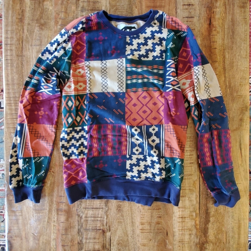 Character Hero Quilt Style Crewneck